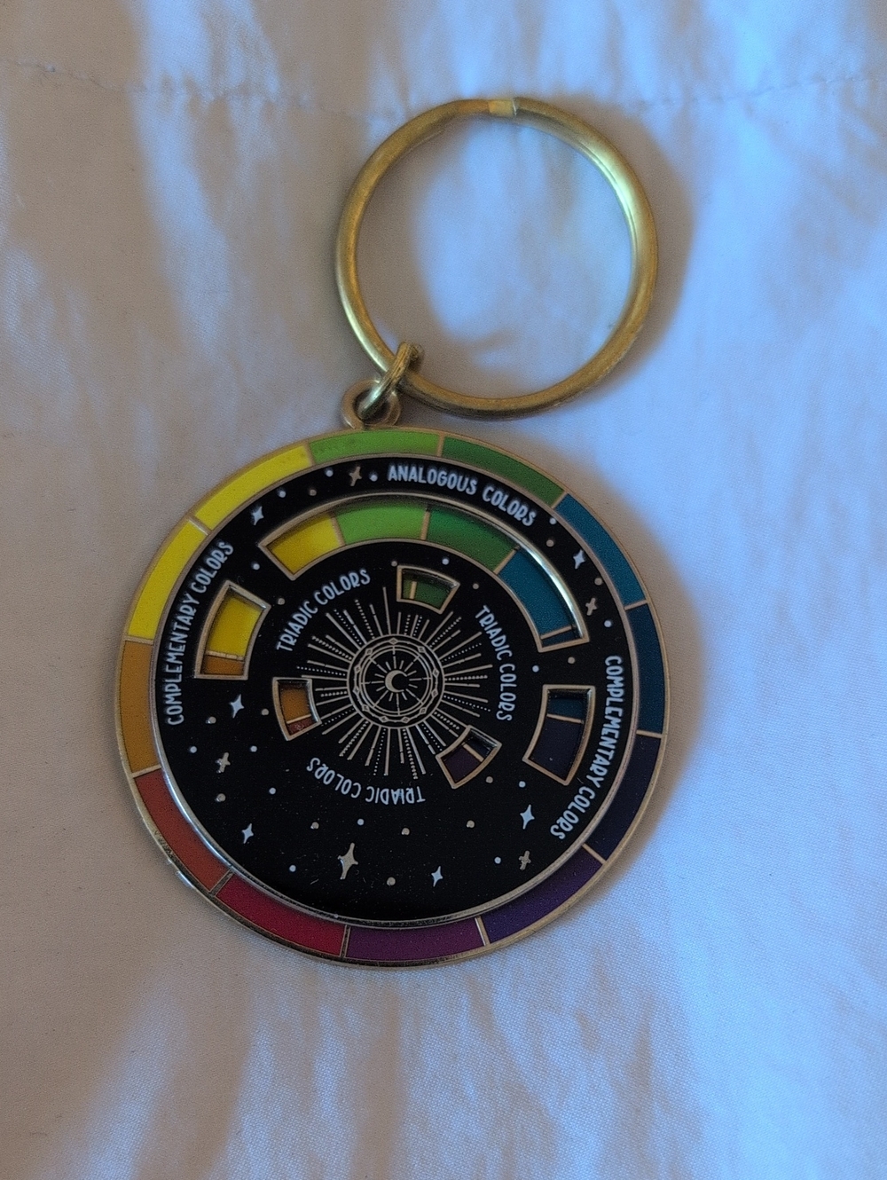 The Original Color Wheel interactive Spinner Ennamel Keychain